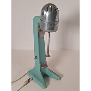 Gilbert Vintage Milkshake Mixer Green Cast Base Tested Works Great 13in Tall